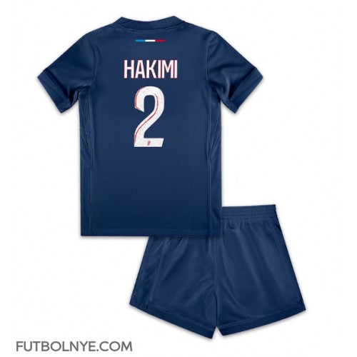 Camiseta Paris Saint-Germain Achraf Hakimi #2 Primera Equipación para niños 2024-25 manga corta (+ pantalones cortos)